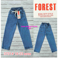 Forest Мом джинси пояс на резинці синього кольору Mom fit 18-23 3731