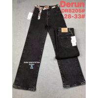 Derun Wide leg джинси сірого кольору широкі 28-33 8205