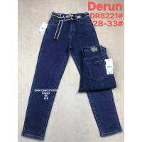 Derun Мом джинси синього кольору Mom fit 28-33 8221