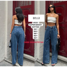 Bella Баггі джинси синього кольору Baggy 34-42 4532