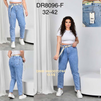 Derun Мом джинси блакитного кольору Mom fit 32-42 8096