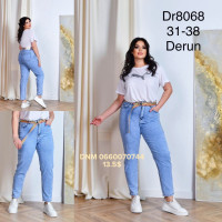 Derun Мом джинси блакитного кольору Mom fit 31-38 8068