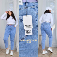 Derun Мом джинси блакитного кольору Mom fit 31-38 8120