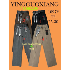 Yingguoxiang Straight брюки штани габардин в кольорах весна 25-30 1097