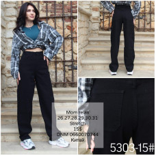 Fashion Мом джинси чорного кольору весна 26-31 5303-15