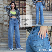 Fashion Wide leg джинси синього кольору широкі 26-31 8206-3