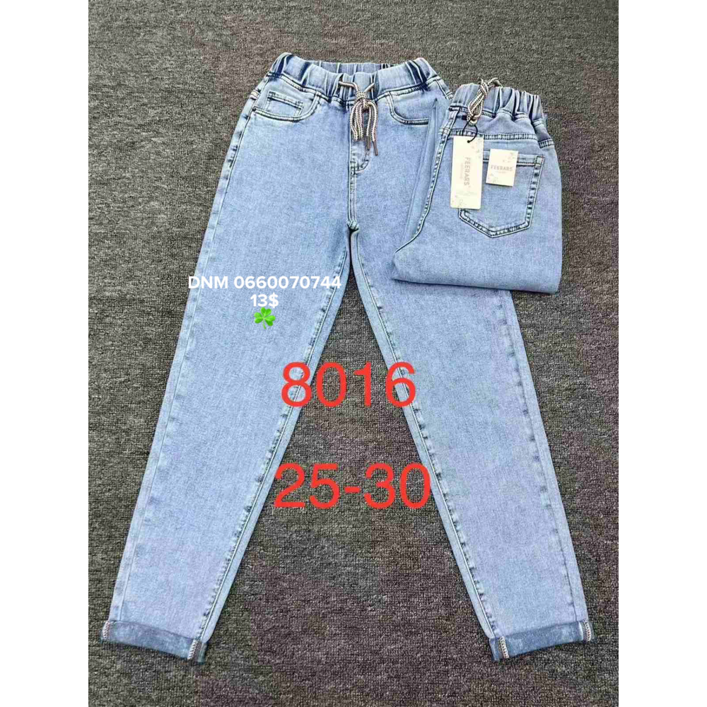 Feerars  Мом джинси пояс на резинці синього кольору Mom fit 25-30 8016