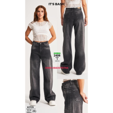 It’s basic  Wide leg джинси сірого кольору широкі 32-36 2498-18