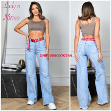 Lady N  Палаццо джинси блакитного кольору стрейч весна 25-30 780
