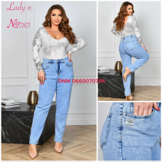 Lady N  Мом джинси блакитного кольору Mom fit 32-42 783
