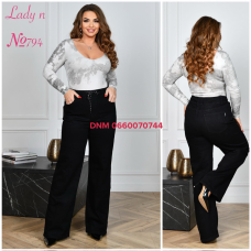 Lady N  Палаццо джинси чорного кольору Palazzo 32-42 794