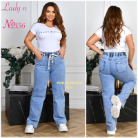 Lady N  Палаццо джинси блакитного кольору стрейч весна 31-38 136
