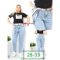Lanbai Мом джинси блакитного кольору Mom fit 28-33 8802