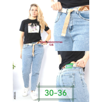 Lanbai Мом джинси блакитного кольору Mom fit 30-36 8806