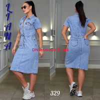 Liana  Плаття джинсове блакитного кольору весна XL-6XL 329