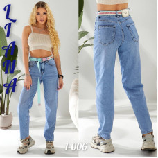 Liana  Мом джинси блакитного кольору Mom fit 25-30 1-006