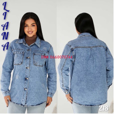 Liana  Сорочка джинсова синього кольору XL-6XL 218