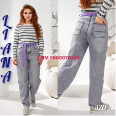 Liana  Скейтер джинси сірого кольору Skater 25-30 320