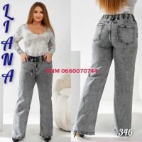 Liana  Палаццо джинси сірого кольору Palazzo 32-42 346