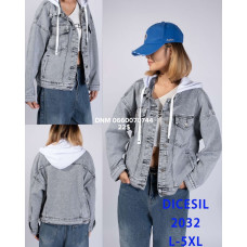Dicesil  Куртка джинсова сірого кольору L-5XL 2032