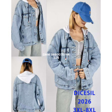 Dicesil  Куртка джинсова синього кольору 3XL-8XL 2026