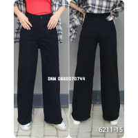 Fashion Wide leg джинси чорного кольору широкі 26-31 6211-15