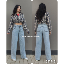 Fashion Wide leg джинси синього кольору широкі 26-31 6211-5