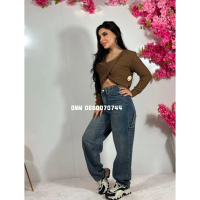 Fashion Баггі джинси іржавого кольору 26-31 7317-A