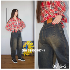 Fashion Баггі джинси іржавого кольору 26-31 8816-2