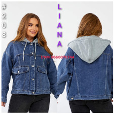 Liana  Куртка джинсова синього кольору L-5XL 208