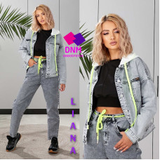 Liana  Куртка джинсова сірого кольору Xs-2Xl 160
