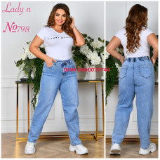 Lady N  Баггі джинси блакитного кольору Baggy 30-36 798