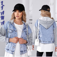 Liana  Куртка джинсова блакитного кольору XS-2XL 141