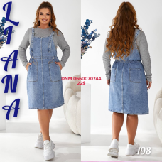 Liana  Сарафан джинсовий синього кольору 3Xl-8Xl 198