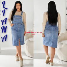Liana  Сарафан джинсовий синього кольору L-5Xl 199