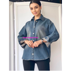 i8 denim  Сорочка джинсова синього кольору S-L 1010