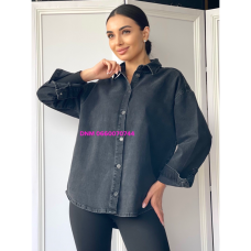 i8 denim  Сорочка джинсова сірого кольору S-M(2)-L 1013