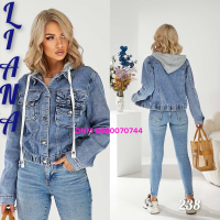 Liana  Куртка джинсова синього кольору XS-2XL 238