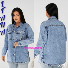 Liana  Сорочка джинсова синього кольору 2XL-7XL 230