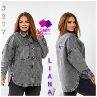 Liana  Сорочка джинсова сірого кольору  217