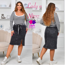 Lady N  Спідниця джинсова сірого кольору 32-42 757