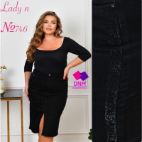 Lady N  Спідниця джинсова сірого кольору 32-42 746
