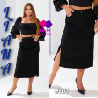 Liana  Спідниця джинсова чорного кольору 30-36 202